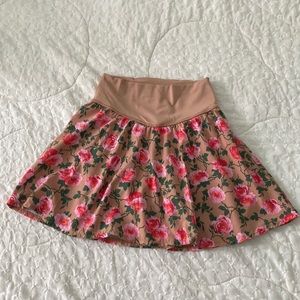 Offline Aerie Pink Tan Floral Tennis Skort